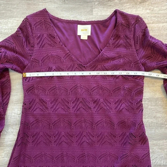 Anthropologie Maeve Purple Crochet Dress - Picture 9 of 9